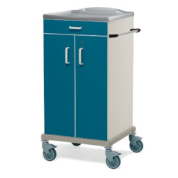 SHS - K616141V - Carrello per biancheria pulita e igiene paziente/ospite small con cassetto e antine