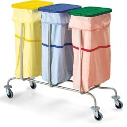 SHS - K617103 - Porta sacco in acciao inox a tre posti