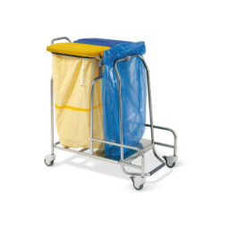 SHS - K617118 - Carrello raccolta biancheria sporca (a due portasacchi) e rifiuti