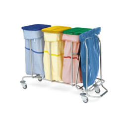 SHS - K617124 - Carrello raccolta biancheria sporca (a tre portasacchi) e rifiuti