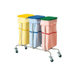 SHS - K617203 - Porta sacco a tre posti in acciaio verniciato